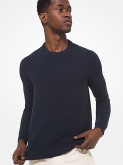 Textured Cotton Blend Sweater