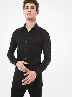 Slim-Fit Cotton and Silk Jersey Shirt