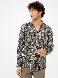 Camouflage Silk Pajama Shirt