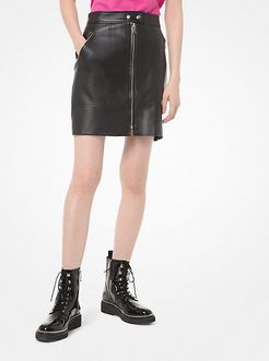 Leather Moto Skirt