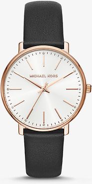 Pyper Rose Gold-Tone and Leather Watch