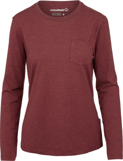 Natalie Long Sleeve Tee Cranberry Heather, Size L