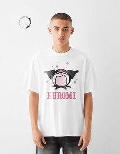 Maglietta Kuromi Maniche Corte Boxy Fit Uomo Xl Bianco