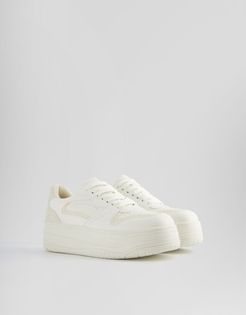 Sneakers Plateau Donna 34 Bianco