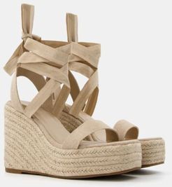 Lace Up Jute Wedge Donna 40 Avorio
