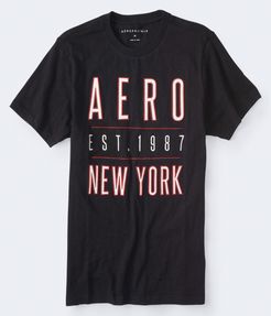 Embroidered Aero New York Graphic Tee - Black, 3XL