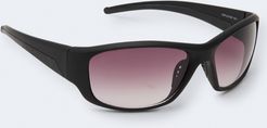 Matte Sports Wrap Sunglasses - Black