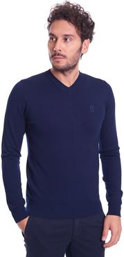 MAGLIA TRUSSARDI JEANS SCOLLO A V SLIM FIT IN VISCOSA