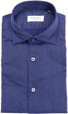 CAMICIA MASTRICAMICIAI RIGATA SLIM FIT BLU