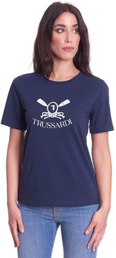 T-SHIRT TRUSSARDI STAMPATA