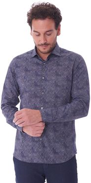 CAMICIA MASTRICAMICIAI A FANTASIA BLU SLIM FIT