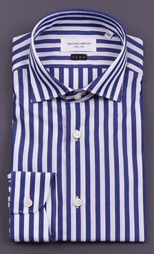 CAMICIA MASTRICAMICIAI RIGATA BLU SLIM FIT