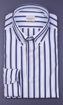 CAMICIA BRANCACCIO DOPPIA RIGA SLIM FIT BUTTON DOWN