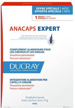 Anacaps Expert Integratore per Capelli e Unghie 90 capsule