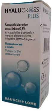 Hyalucross Plus Soluzione oftalmica all'Acido Ialuronico 10 ml