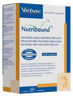 Nutribound Gatto Soluzione Orale Appetibile per Gatti 3 flaconi da 150 ml
