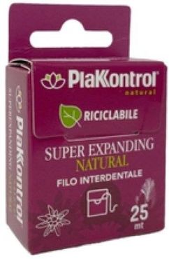 Plakkontrol Super Expanding Natural Filo interdentale 25 metri