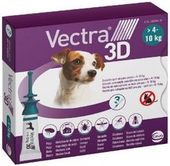 Vectra 3D Spot On Verde Antiparassitario per Cani da 4 a 10 kg 3 pipette