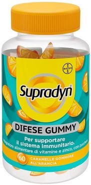 Difese Gummy Integratore per il Sistema Immunitario Gusto Arancia 60 caramelle gommose