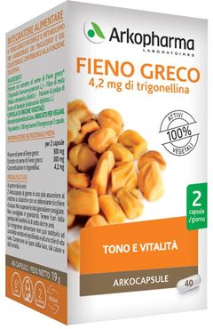 Arkocapsule Fieno Greco Bio Integratore per Tono e Vitalità 40 capsule