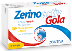 Zerinoactiv Gola Gusto Limone e Miele 16 pastiglie