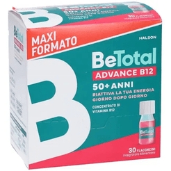 Advance B12 Integratore per Stanchezza Fisica e Mentale 50 + Anni 30 flaconcini