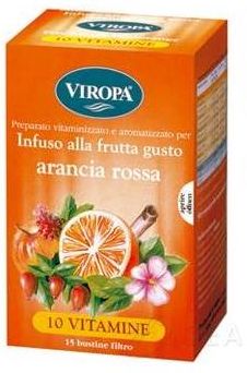 10 Vitamine Infuso alla Frutta Gusto Arancia Rossa 15 bustine