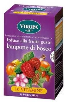 10 Vitamine Infuso alla frutta Gusto Lampone di Bosco 15 bustine