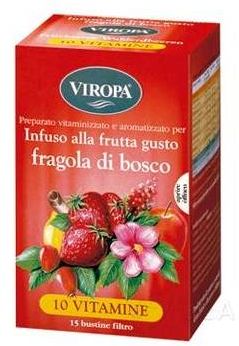 10 Vitamine Infuso alla Frutta Gusto Fragola di Bosco 15 bustine