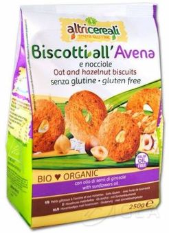 Altri Cereali Biscotti all'Avena e Nocciole Biologiche e Senza Glutine
