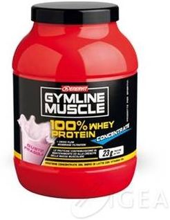 Gymline 100% Whey Protein Concentrate Integratore di proteine per sportivi gusto fragola 900 g