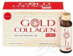 Pure Gold Collagen Forte Integratore di Collagene Antinvecchiamento Pelle Capelli Unghie 10 flaconcini