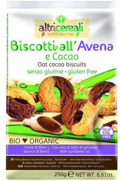 Altri Cereali Biscotti Gusto Avena e Cacao Biologici e Senza Glutine