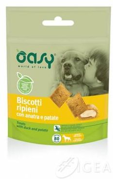 Biscotti Ripieni con Anatra e Patate Snack per Cani