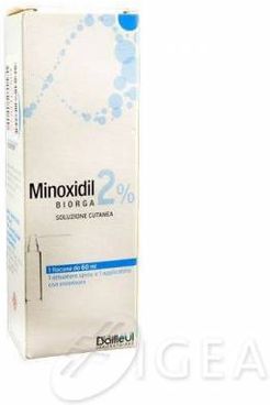 Minoxidil Biorga Soluzione Cutanea 2% 3 flaconi da 60 ml
