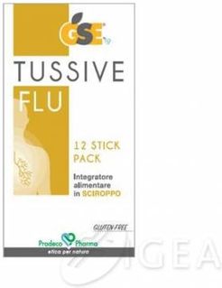 GSE Tussive Flu Sciroppo In 12 Stick Pack Per la Gola