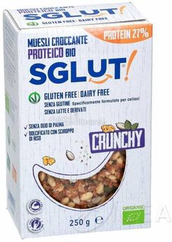 Sglut Crunchy Proteico Prodotto senza glutine bio 250 g