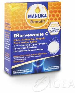 Manuka Benefit Effervescente C Integratore Difese Immunitarie 20 compresse