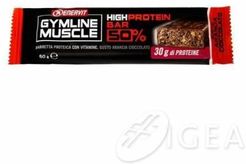 Gymline Muscle High Protein Bar 50% Barretta Energetica Gusto Arancia e Cioccolato 60 g