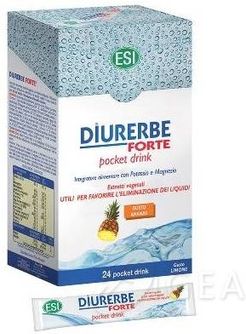 Diurerbe Forte Pocket Drink Ananas Integratore Drenante 24 Stick Pack
