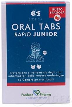 Prodeco GSE Oral Tabs Rapid Junior Gusto Fragola 12 Compresse