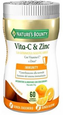 Vita C& Zinco Integratore di Vitamina C e Zinco 60  gommose masticabili