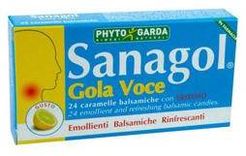 Sanagol Gola Voce Miele Limone Emolliente per le vie respiratorie 24 Caramelle