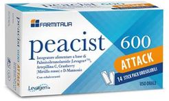 Peacist 600 Attack Integratore per le Vie Urinarie 14 Stick Orosolubili