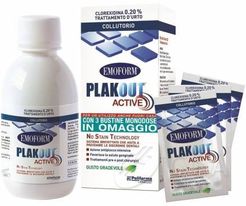 Polifarma Plakout Active Clorexidina 0,20% Collutorio 200 ml + 3 bustine Omaggio