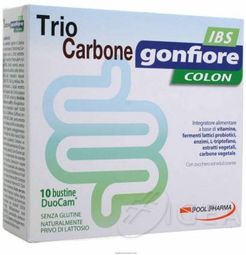 TrioCarbone Gonfiore IBS Integratore contro gonfiore addominale 10 Bustine