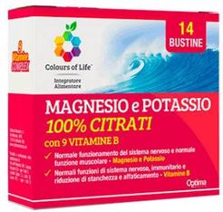 Magnesio e Potassio 100% Citrati con Vitamina B 14 Bustine