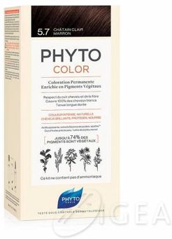 Phytocolor 5.7 Castano Chiaro Tabacco Colorazione Permanente Per Capelli