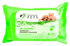 Salviette detergenti per Cani Gatti e Cuccioli all'Aloe 40 salviette