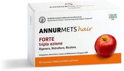 Annurmets Hair Forte Tripla Azione Integratore Perdita Capelli 60 compresse
